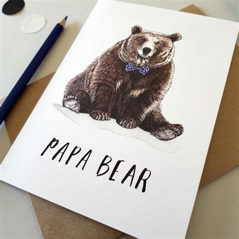 papa bear father's day card